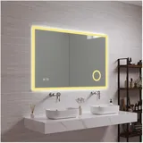 pro.tec LED-Badspiegel Scafa 100x70 cm Weiß pro.tec