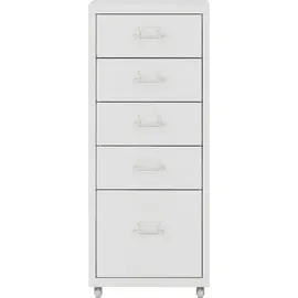 [en.casa] Kökar Schubladenschrank 69 x 28 x 41 cm Weiß