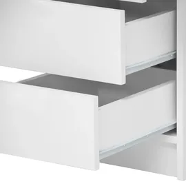 beautysofa SCHREIBTISCH Malta mit 5 Schubladen, grifflos, Weiß