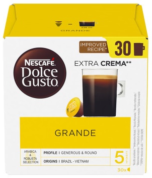 Kaffeekapseln geeignet für Dolce Gusto® NESCAFÉ Dolce Gusto Grande Extra Crema, 30 Stk.