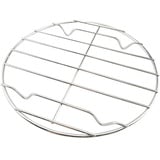 Cabilock Grillrost Edelstahl Rund Grillen von Fleisch Fisch Gemüse Pizza 22cm Rost Tragbar Grill Im Freien Garten Barbecue BBQ Picknick Camping