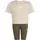 adidas Train Essentials 3-STIPES T-shirt Set Crystal linen-white (AE5Z) 128