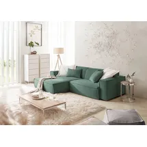 Candy Eckcouch Polyester L-Form grün