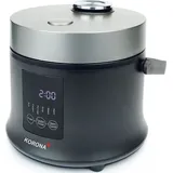 KORONA 58011 Reiskocher Dampfgarer Warmhaltefunktion LED Display Touch Buttons | Schwarz