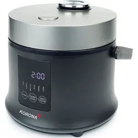 KORONA 58011 Reiskocher Dampfgarer Warmhaltefunktion LED Display Touch Buttons | Schwarz