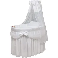 Waldin Baby Collection Stubenwagen 1205 natur inkl. Komplettset weiß