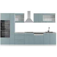 Vicco Küchenzeile R-Line Solid Weiß Blau Grau 350 cm Arbeitsplatte modern Küchenschränke Küchenmöbel