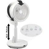 Sichler Haushaltsgeräte 3D-Raumventilator 22 cm Tischventilator Weiß