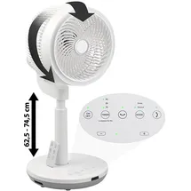 Sichler Haushaltsgeräte 3D-Raumventilator 22 cm Tischventilator Weiß