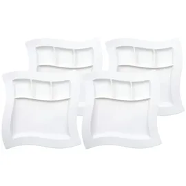 Villeroy & Boch Grillteller 27 x 27 cm weiß 4er Set