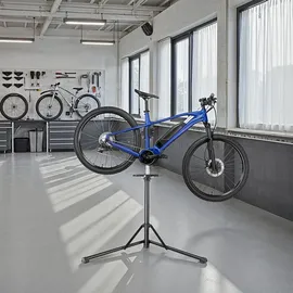 Tectake Fahrradmontageständer Aluminium/Stahl grau 50 kg klappbar