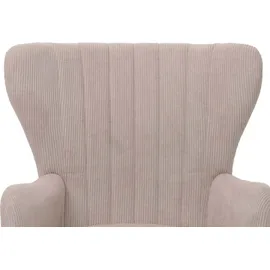 Mendler Lounge-Sessel HWC-K37 Cord 75 x 80 x 78 cm Beige mit Kissen