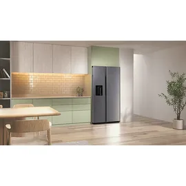 Samsung RS70F66KBTEF Side-by-Side (634 l, B, 1780 mm hoch, Edelstahl Look)