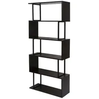 Mendler Bücherregal HWC-A27 Standregal 183 x 80 x 5 cm Dunkelbraun