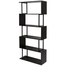 Mendler Bücherregal HWC-A27 Standregal 183 x 80 x 5 cm Dunkelbraun