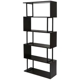 Mendler Bücherregal HWC-A27 Standregal 183 x 80 x 5 cm Dunkelbraun