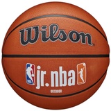 Wilson Basketball, Jr. NBA Authentic, Outdoor, Tackskin Cover, Größe: 6, Braun