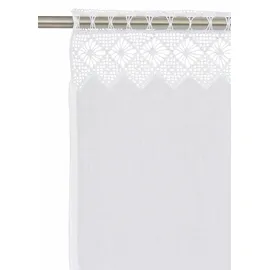 HOSSNER - ART OF HOME DECO Scheibengardine "Spitzingsee" Gr. 2, weiß, B:40cm H:90cm, Baumwolle, HOSSNER - ART OF HOME DECO, Gardinen