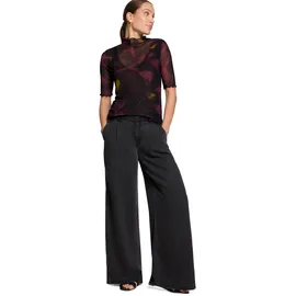 Zero Stoffhose mit weitem Bein Schwarz 38