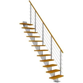 DOLLE Mittelholmtreppe Frankfurt 75 cm Edelstahl/Holz/Metall
