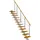 DOLLE Mittelholmtreppe Frankfurt 75 cm Edelstahl/Holz/Metall