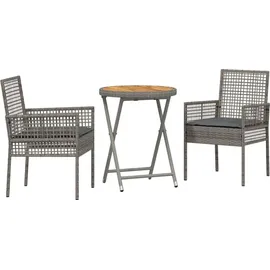 vidaXL Bistroset 3-tlg. Grau