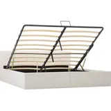 vidaXL Stauraumbett Hydraulisch Weiß Kunstleder 180×200 cm