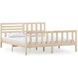 vidaXL Massivholzbett 180 x 200 cm Braun