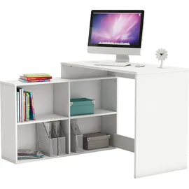 preisbrecher Eckschreibtisch Schreibtisch Arbeitstisch Bürotisch Tisch "Dewirovo I" (Weiß)