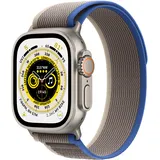 Apple Watch Ultra GPS+Cellular 49 mm Titaniumgehäuse, Trail Loop blau/grau M/L
