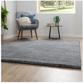 Steffensmeier Wollteppich Zagora, Rechteckig, Berber Teppich aus Marokko, handgeknüpft grau 40 cm x 60 cm