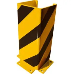Schake Anfahrschutz, U, Profil Stahlblech 6mm, Höhe 400mm, Schenkellänge 160mm, gelb / schwarz