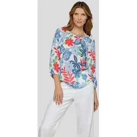 Rabe Klassische Bluse mit All-Over Print Blau 46