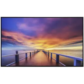 Papermoon Infrarotheizung Waldbrücke im Hafen, Matt-Effekt - bunt