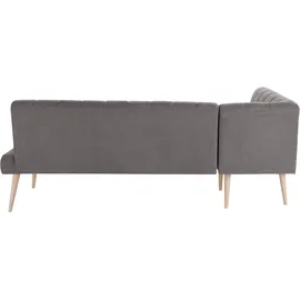 exxpo - sofa fashion Costa 157 x 92 x 245 cm Struktur langer Schenkel rechts grau