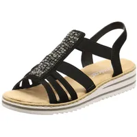 Rieker Keilsandalette Damen Schwarz 41
