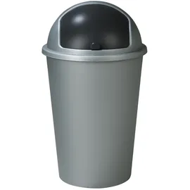 Home4You Abfalleimer 50 l Schwarz/Grau