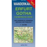 Grünes Herz Wanderkarte Erfurt, Gotha 1:50.000