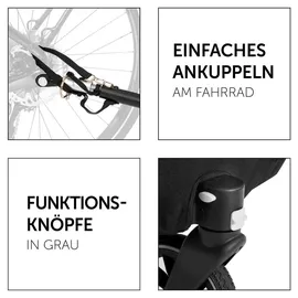 hauck Fahrradanhänger grau