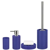Spirella Badezimmer Set, 4-teiliges Badzubehör aus Porzellan Tube Seifenspender,