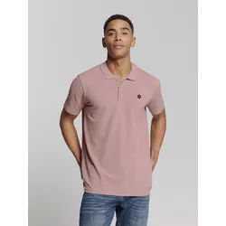 Poloshirt NO EXCESS "No Excess Poloshirt Polo Melange", Herren, Gr. XXL, lila (mauve), 70% Baumwolle (recycelt), 30% Polyester (Recycelt), Shirts