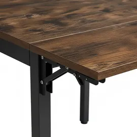 Relaxdays Klapptisch 120 x 76 x 78 cm braun/schwarz