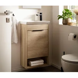 Tchibo - Waschtisch »Mads« - 45,5x27,5x78cm - schwarz - Holz / Metall / Keramik