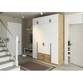 Rauch Wäscheschrank GAMMA 181 x 248 x 54 cm Eiche artisan/Alpinweiß