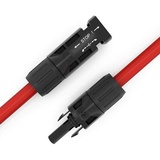 hb-digital 25m Solar Kabel 4mm2 Solarstecker Solarbuchse Photovoltaik Kabel H1Z2Z2-K für PV Anlagen rot