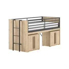58 aufm Kessel Halbhochbett Keelia 90 x 200 cm Eiche braun