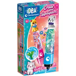 Kreativset CLEMENTONI "Idea, Deine Textmarker-Kreationen - Süße Tierfreunde", bunt, Kreativsets, Kinder