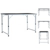 Campingtisch Klappbar Grau Aluminium 120x60 cm