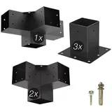 SOTech Zaun-Set 90 x 90 mm Schwarz/Stahl