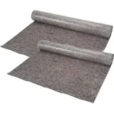 Aopunly 2 Stück Malervlies 50m Abdeckvlies Schutzvlies 220g/m2 Bodenvlies PE Folie - Grau
